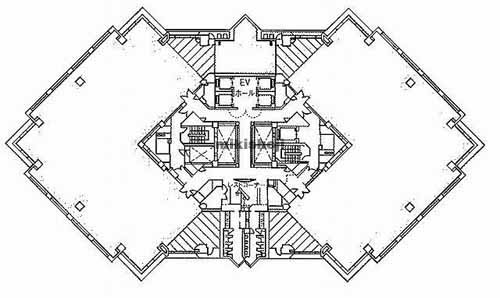 梅田阪神第１ビルディング（ハービスＯＳＡＫＡ） 平面1