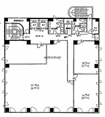 神鉄本社ビル 平面1