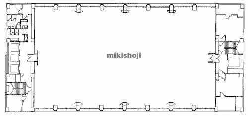 大阪ダイヤビルディング（コンピュータービル） 平面1