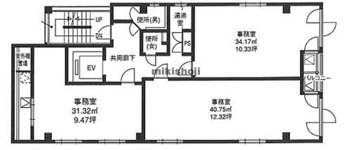 本町プレタビル 平面1