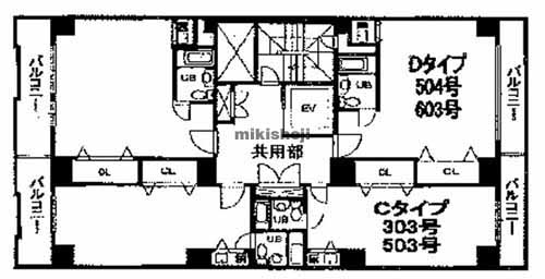 レナジア新町ビル 平面1