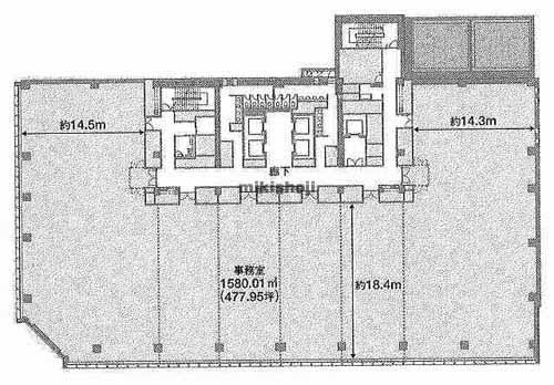 アーバンネット四条烏丸ビル 平面1