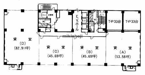 福岡東京海上日動ビルディング 平面1