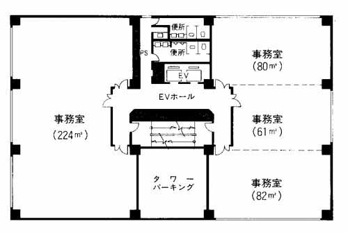 いちご博多駅東ビル 平面1