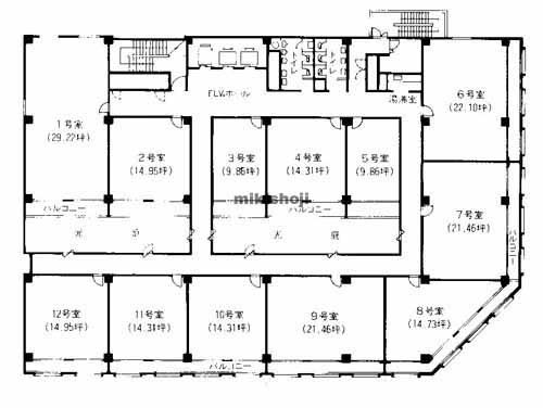 博多偕成ビル 平面1