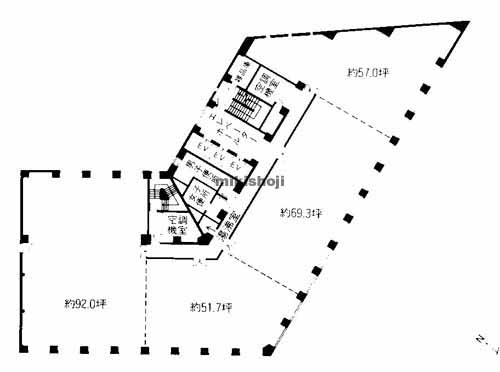 福岡小学館ビル 平面1