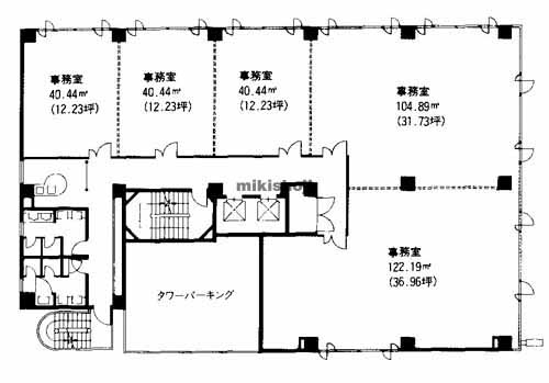博多サンシティビルⅡ 平面1