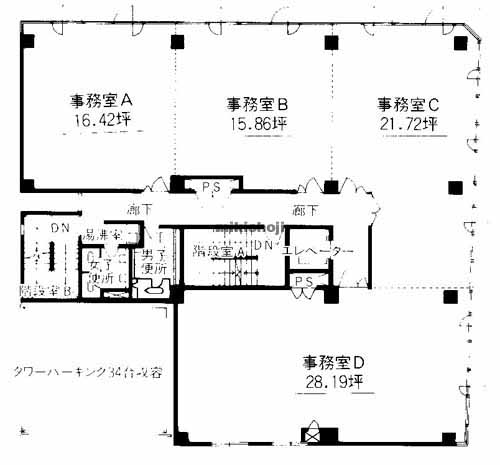 博多駅東アトルビル 平面1