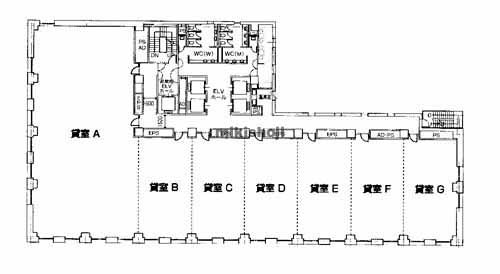 福岡フコク生命ビル 平面1