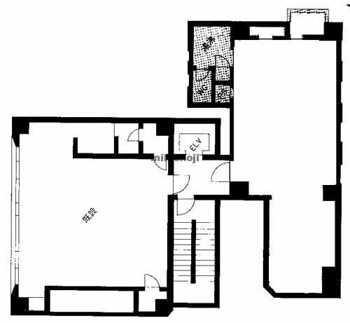天神赤い風船ビル 平面1