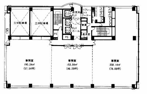 三井住友海上赤坂ビル 平面1