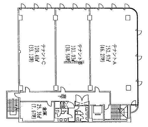 コロナ福岡ビル 平面1