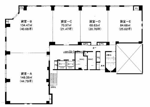 クルーズ勝山通りビル 平面1