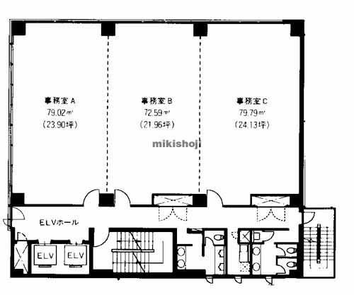 損保ジャパン熊本水道町ビル 平面1