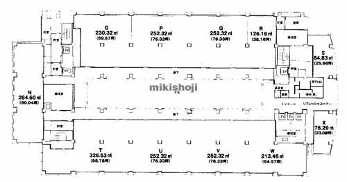 下川端再開発ビル（ﾘﾊﾞﾚｲﾝｾﾝﾀｰﾋﾞﾙ ﾘﾊﾞﾚｲﾝｵﾌｨｽ） 平面1