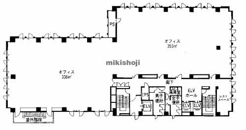 ＮＴＴ－ＫＦビル 平面1