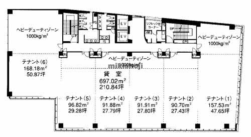 天神平和ビル 平面1
