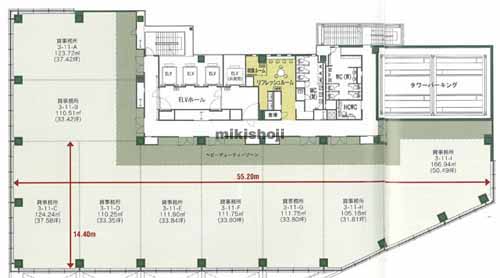 博多祇園センタープレイス 平面1
