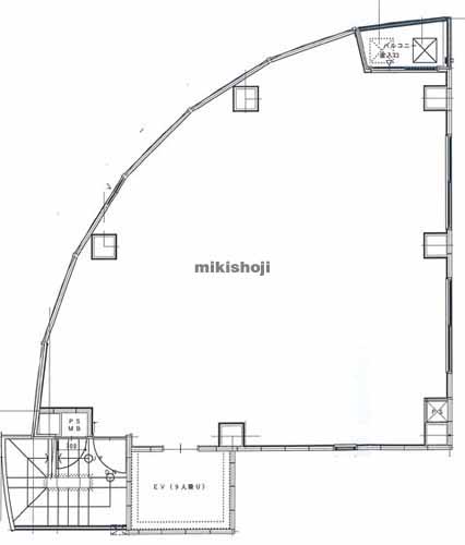 Ｌｉｅｎｓ薬院Ｂｌｄ． 平面1