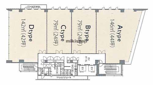 ちくぎん福岡ビル 平面1