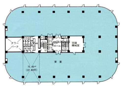 ＫＤＸ高輪台ビル 平面1
