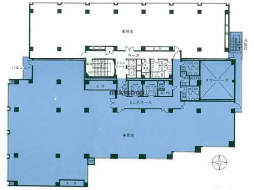 黒龍芝公園ビル 平面1