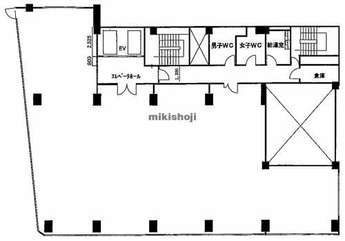 西新宿の新宿ロイヤルビル 平面1