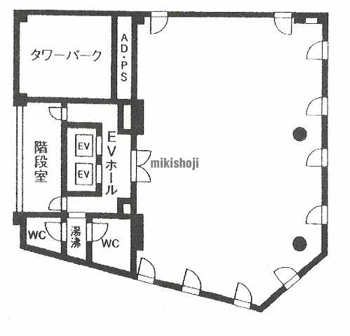 新宿北西ビル 平面1