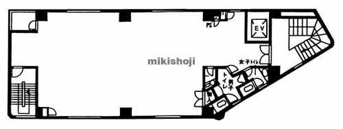 三田ヒルサイドビル 平面1