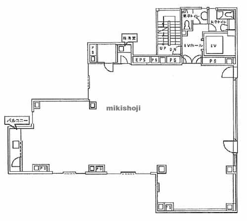 神田神保町のＮＡＢＯＣＵＬ　ＴＯＷＥＲ 平面1