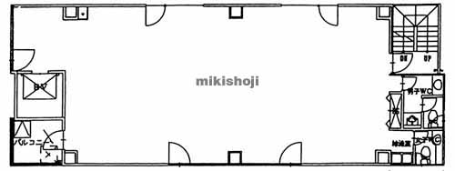 月島・佃のオーケンビル 平面1