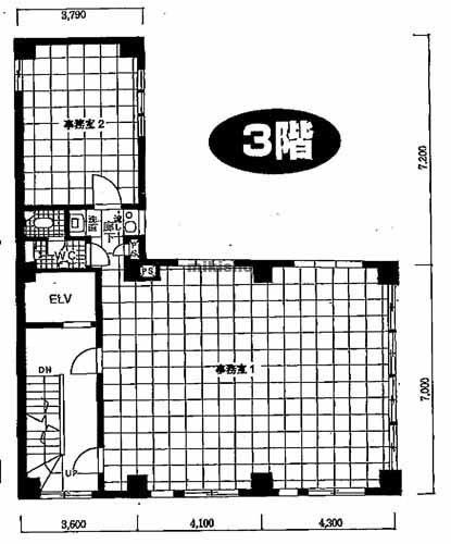 魚鉄ビル 平面1