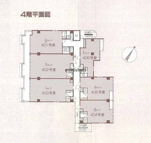 神田神保町の朝日神保町プラザビル 平面1