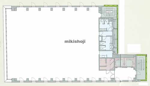 新橋の京阪神御成門ビル 平面1
