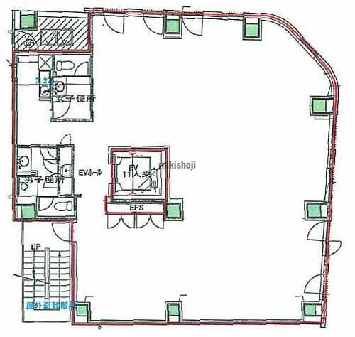 銀座の香蘭社ビル 平面1