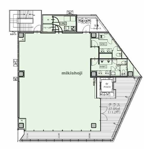 渋谷のＡＮＤ　ＣＲＯＳＳ　ＢＬＤＧ 平面1