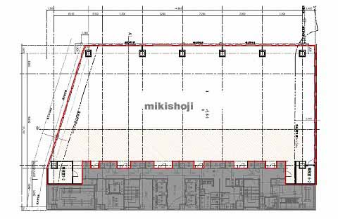ＪＲ新潟駅万代口東地区開発（オフィス棟） 平面1