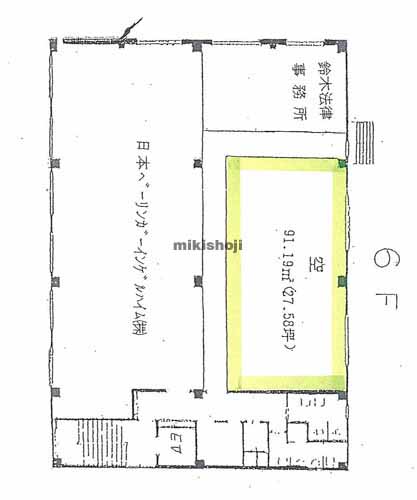 川越市の八十二銀行川越ビル 平面1