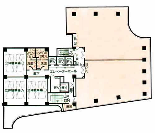 中央区のＯＰＵＳ　ＢＵＩＬＤＩＮＧ 平面1