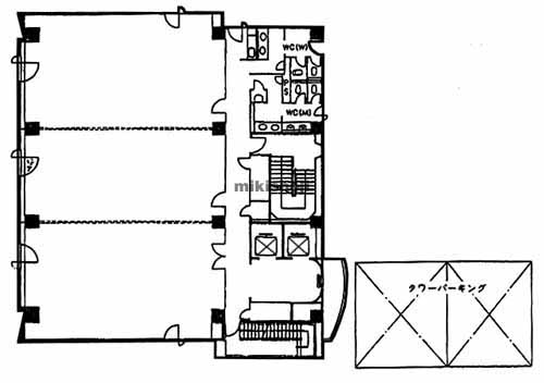 損保ジャパン八王子ビル 平面1